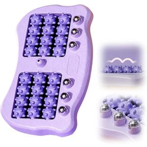 Foot Massage Roller, Portable Reflexology Massager for Relieve Pain from Plantar Fasciitis and Improved Circulation,Three Massage Techniques for Relax Muscles Suitable for Home Office Use (Purple)