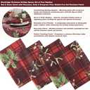 Newbridge Christmas Red Spruce Plaid 60 x 120 Inch Rectangle Fabric Tablecloth  Holly, Pinecones & Evergreen Winter Print, Soil Resistant No-Iron Holiday Dining Table Cover