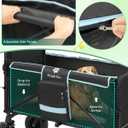 Snagle Paw Extra Large Dog Stroller,Wagon Cart for Medium Large Dogs up to 200lbs | All Terrain Foldable Pet Stroller with Ramp & Tailgate (Extra Space), Adjustable Handle & One-Step Brake