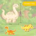 Jetec 24 Pieces Dinosaur Unfinished Wood Cutouts Animal Wooden Paint Crafts for Kids Dinosaur Birthday Party Supplies Home Decoration Ornament School Classroom DIY Craft Art Project Gifts, 8 Styles