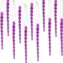 30 Pcs Christmas Plastic Icicle Twisted Plastic Icicle Ornaments Christmas Tree Hanging Decoration and Holiday Xmas Party Wedding Hanging(5.9 Inch,Multicolor)