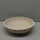 Large Decorative Bowl - Fruit Bowl for Kitchen Counter - Modern Decorative Bowl for Home Decor,Key Bowl for Entryway Table - Artificial Stone Beige