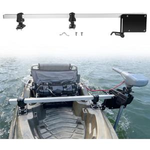Sunluway Kayak Trolling Motor Mount, Adjustable & Universal Fit, Kayak Transom Motor Mount Bracket & Fishing Accessories Mount Platform for Most Clamp-on Electric Trolling Motors Up to 60lbs Thrust