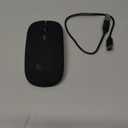 Wireless Bluetooth Mouse, Rechargeable, LED, Silent, Ultra-thin Design (Bluetooth 5.2 and 2.4GHz USB Receiver) | Portable Computer Mouse for Laptops, iPads, MacBooks and Apple Devices (Black)