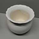 LITUDISO African Violet Pots, 8 Inch Self Watering Pots, Easy Plant Self Watering Pot, Ceramic Plant Pot with Absorbent Inner Pot for Flowers, Flower Pot Indoor - White