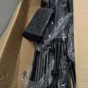 6 Panel Room Divider with Lockable Wheels, 147" W x 72" H, Black