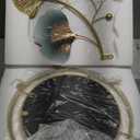 Metal Wall Mirrors Decor for Living Room Ginkgo Leaf Design 47" Big Wall-Mounted Mirrors Large Wall Decor for Entryway Vanity Bedroom Living Room Bathroom