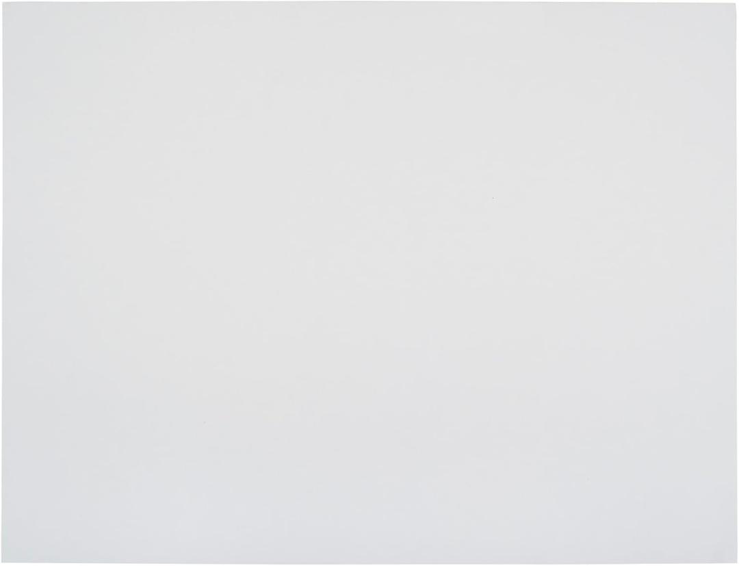 School Smart Railroad Poster Board Paper, 22 x 28 Inches, 6-Ply, White, Pack of 100