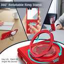 Magnetic Case for Samsung Galaxy Z Flip 7, [Compatible with MagSafe] Shockproof Slim fit Samsung Z Flip 7 Phone Case with Magnetic Ring Kickstand, Red