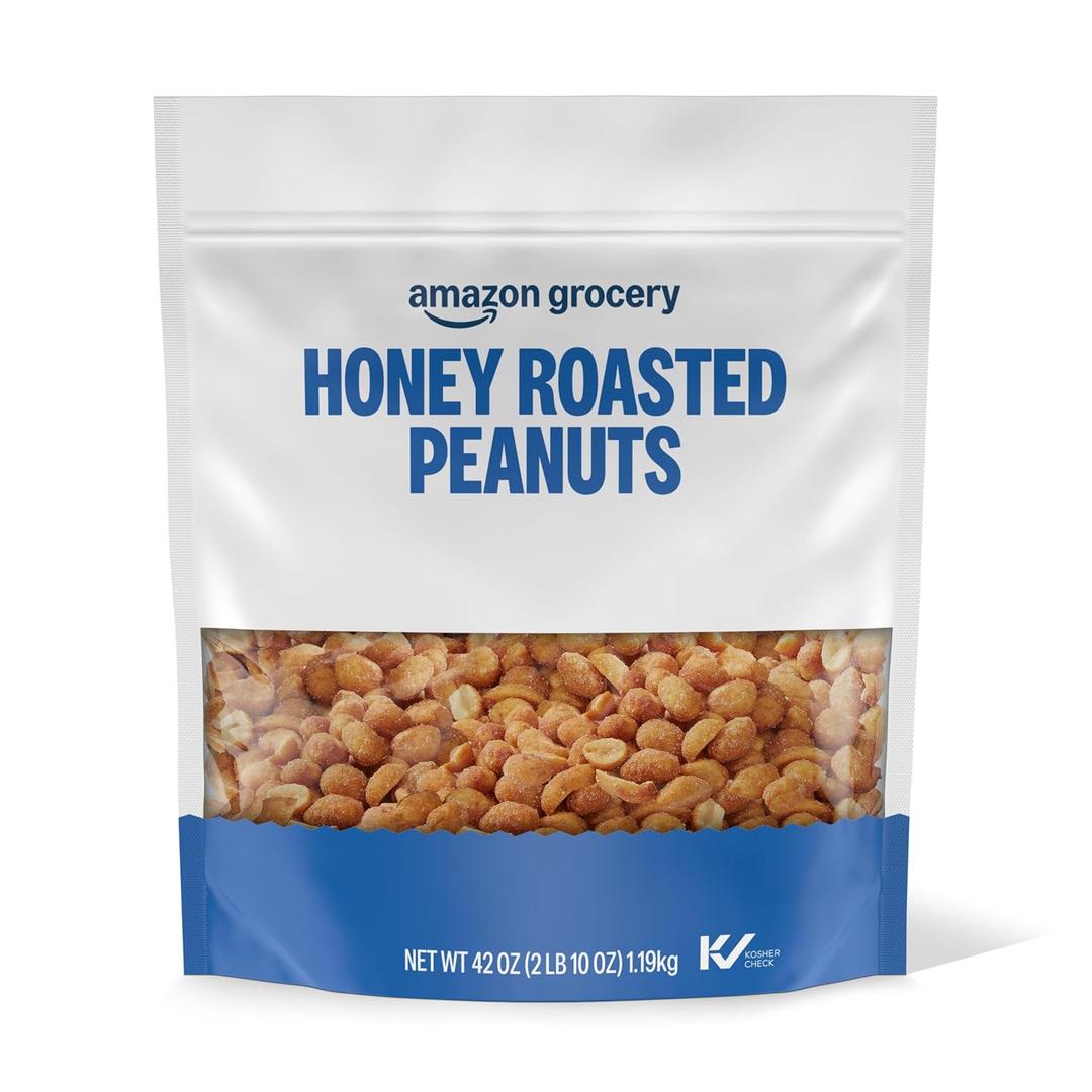 Amazon Grocery, Honey Roasted Peanuts, 42 Oz (Previously Happy Belly (EXP 02/27/27)