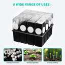 3 Set Mushroom Grow Kit Monotub with Filter Disks 43.5 Quart Vegetable Planting Tray Mini Greenhouse Germination Box for Seeds Growing Starting