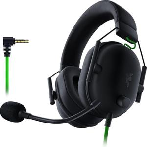Razer BlackShark V2 X Gaming Headset: 7.1 Surround Sound  50mm Drivers  Memory Foam Cushion  For PC, PS4, PS5, Switch  3.5mm Audio Jack  Black