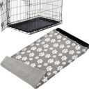 BALAPET Washable Dog Crate Pan Cover, Soft Plush Velvet Liner for Dog Crate Tray Fitted Cover for Pet Crate Pan 36 x 23 Inch,Reusable Pan Cover Only(36.2x23.6in)