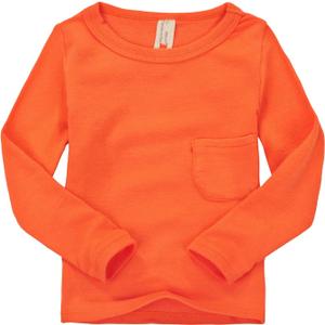 CuteOn Kids Toddler Boys T Shirts Long Sleeve Cotton 3-12Years (Orange)
