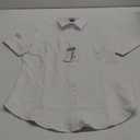 Esabel.C Womens Button Down Shirts Long Sleeve Regular Fit Stretch Work Blouse (Small, White#)