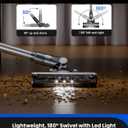 Proscenic Cordless Vacuum Cleaner,45Kpa 55Mins P11 Mopping Wet Dry Vacuum and Mop Combo All in one, Lightweight Stick Vacuum with LED Display, Long Runtime Ease of use for All Floors Pet Hair Carpet (Gray)