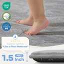 1.5" Thick Baby Play Mat for Floor 39x59 Soft Foam Mats, Dark Grey