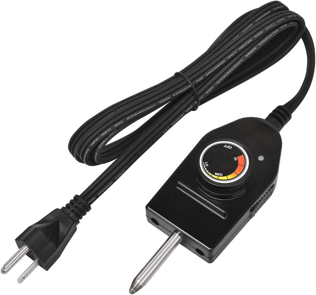 Stanbroil Power Cord with Thermostat Control Replacement for Stanbroil Heating Element, 125V 15A, Not Universal