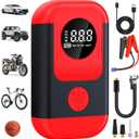 ApexNexus Tire Inflator Portable Air Compressor & Car Jump Starter, Cordless Air Pump with LED Light & Pressure Gauge for Auto, Motorcycles, Bikes, Balls, Emergency Battery Booster & Phone Charger, 150PSI