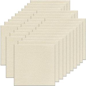 30Pcs Carpet Tiles Peel and Stick, Self Adhesive Carpet Floor Tile 12 x 12, White Soft Padded Flooring Sticker, Home Decor for Bedroom Living Room Office, 30 sq ft per Box