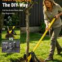 48" Heavy-Duty Root Puller – Instantly Uproots Trees & Shrubs (Stems ¼–2.5") | No Assembly, Ready to Use | Ergonomic Leverage Design for Landscaping, Farm & Forestry Work, Yellow.