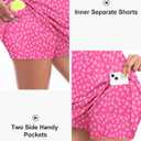 Cucuchy Style Womens Polo Tennis Golf Dresses with Shorts Sleeveless Zip Up Athletic Dress (Pink, L)