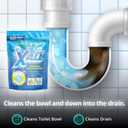 X-ALL Foaming Toilet Cleaner, Self-Activating Powder for Deep Cleaning, Fights Stains, Limescale and Mineral-Buildup