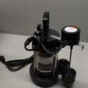1.5 Submersible Cast Iron and Steel Sump Pump 6000 GPH with Integrated Vertical Float Switch