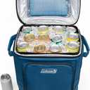 Coleman 42-Can Soft Rolling Cooler with Wheels, Leak-Proof Portable Insulated Chiller with 12+ Hour Ice Retention, Made with Recycled Materials