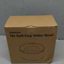 1Gallon Large Dog Water Bowl No Spill, [Anti Digging Lid & Rubber Bottom] Spill Proof Dog Bowl, Anti Splash Mess Dripless Slow Drinking Stainless Steel Water for Sloppy Messy Drinkers Car (Pink)