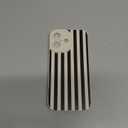 NITITOP Compatible for iPhone 17 Case Cute Stylish Line Stripe Pattern Design for Women Girls Soft TPU Shockproof Full Camera Protective Phone Cover - White Black