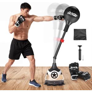 Punching Bag with Stand for Youth & Adults - Reflex Bag with Suction Cup，for Training Boxing Equipment &Fitness Set，Home Gym Equipment