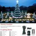 Tcamp Christmas Lights 33ft 100LED Outdoor Indoor Christmas String Lights with Remote Timer, USB or Battery Powered Waterproof 8 Modes Fairy Lights for Xmas Tree Wreath Party Decor (White)
