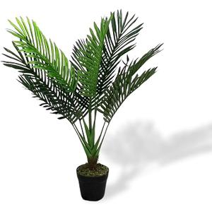 XBrand 31.5 inches H Artificial Palm Tree with Pot – Indoor & Outdoor Decoration, UV-Resistant, Low Maintenance