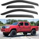 Window Visors Rain Guards for Toyota Tacoma 2005-2023 Double Cab/Full-Size Cab, Out-Channel Window Vent Wind Deflectors Visors Shades for 05-23 Tacoma Crew Cab