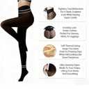 The Original Magic Fleece Lined Leggings-Compression Band & One Seam Option, High Waist Shaping Thermal Leggings