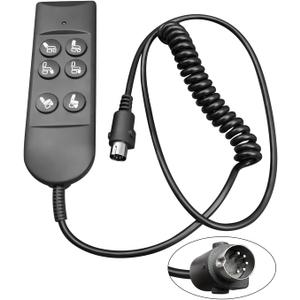 Lift Chair Remote Control for Home Power Recline Hand Control 6 Button Remote with 5-Pin Plug Extension Cable Fit for Okin Dewert Limoss Golden Catnapper