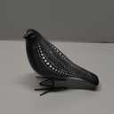 Quoowiit Sculptures Home Decor, Bird Figurine Shelf Decor, Modern Decorations for Living Room, Bedroom, Office, House, Resin Animal Statues and Figurine with Chic Polka Dots Art Design (Black)