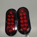 Nilight 6 Inch Oval Red LED Trailer Tail Light Surface Mount 2PCS 10 LEDs Waterproof Stop Brake Turn Trailers Lights for Truck RV Boat Bus Lorry Camper Van Caravan