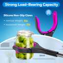 Grabber Reacher Tool - 32 Extra Long Foldable Gripper and Reaching Tool - Heavy Duty Pick Up Stick Grabbers for Seniors, Trash, Surgery Recovery Must Haves Gifts (Black Purple)