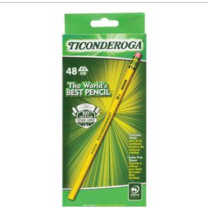 Pencils, HB (#2), Black Lead, Yellow Barrel, 48/Pack