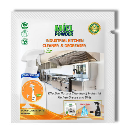 MİEL POWDER Natural Herbal Kitchen Cleaning Powder Powerful Degreaser Kitchen Surface Cleaner for Countertops Odorless Eco-Friendly Multi-Purpose Oven Hood Cabinets Ceramic Surfaces