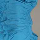 Glampunch Womens Off Shoulder Maternity Dress Ruffles Elegant Slim Gowns Fit Maxi Photography Dress (Blue, L)