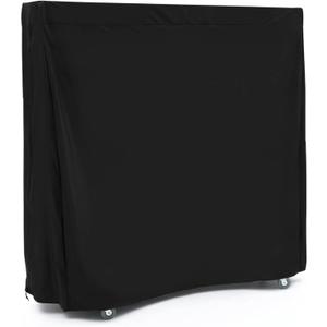 Covermates Upright Folding Ping Pong Table Cover WaterResistant HeavyDuty Vinyl AllWeather Indoor/Outdoor Table Tennis Storage, Zipper & Buckle Straps, 60W x 28D x 60H, Black