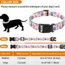 Dog Collar, Cute Pet Collar Adjustable for Large Dogs, Soft Dog Collars with Quick Release Buckle for Walking Running Colorful Dog Paws