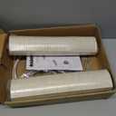 Tall Lamp Shades Set of 2, 10" Top X 10" Bottom X 13" High Large Drum Lampshades for Table Lamps Floor Lamp, Beige Line Fabric Lamp Shades, Easy Assembly Replacement Lampshades