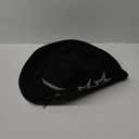 Keilin Rhinestone Cowgirl Hat Disco Cowboy Hat Felt Western Nashville Bachelorette Party Hat for Teens and Adults (6 3/4-7 3/8, Black)