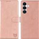 ZZXX for Samsung Galaxy S26 Plus Wallet Case with [RFID Blocking] Card Slot Kickstand Magnetic Closure PU Leather Flip Fold Protective Phone Case for Galaxy S26+ 5G Case Wallet(Rose Gold-6.6 inch)