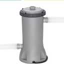 Bestway Flowclear 530 Gallons Per Hour 120 Volt Above Ground Swimming Pool Water Filter Pump Cartridge with Automatic Shut Off Timer (Gray)