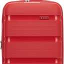 Kono Carry On Luggage 20 Inch Expandable 22x14x9 Airline Approved Hard Shell Travel Trolley 4 Spinner Wheels Lightweight Polypropylene Suitcase with TSA Lock, Red